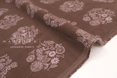 Japanese Fabric Corduroy Mjuk Woodblock - A4 - 50cm