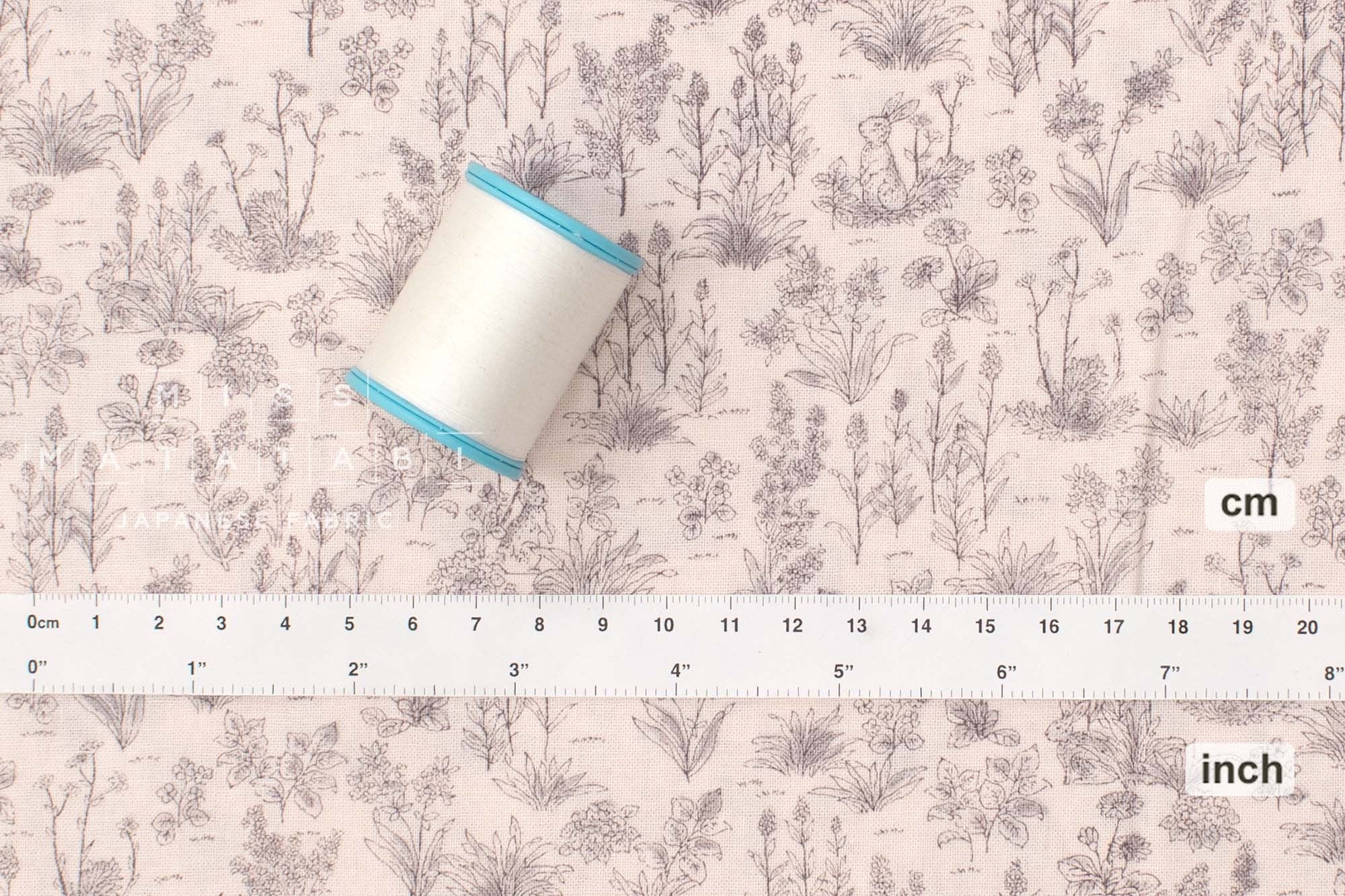 Japanese Fabric Usagi Meadow - B - 50cm