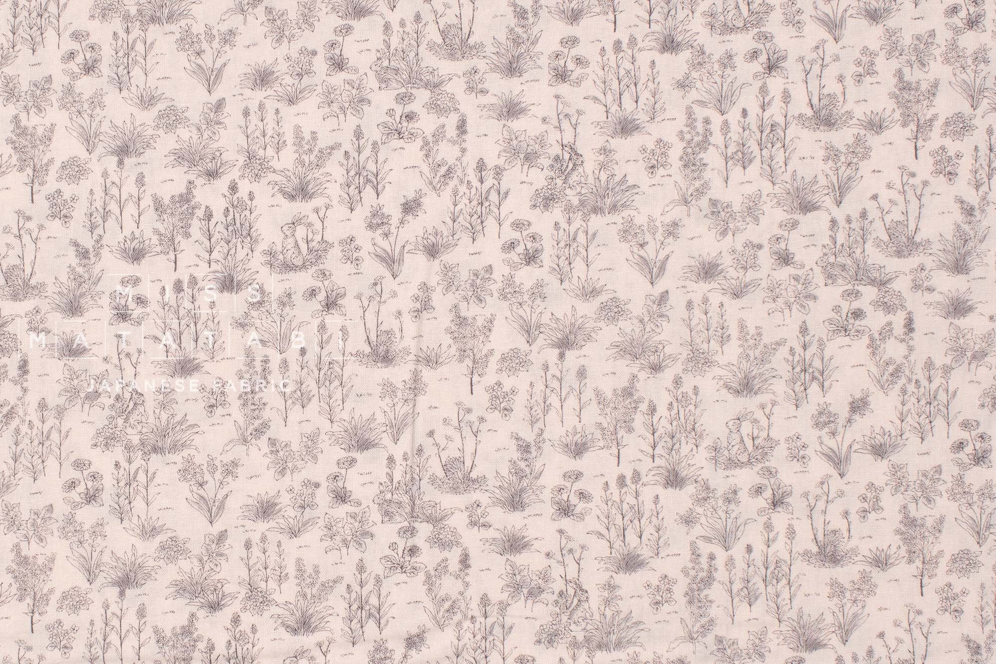 Japanese Fabric Usagi Meadow - B - 50cm