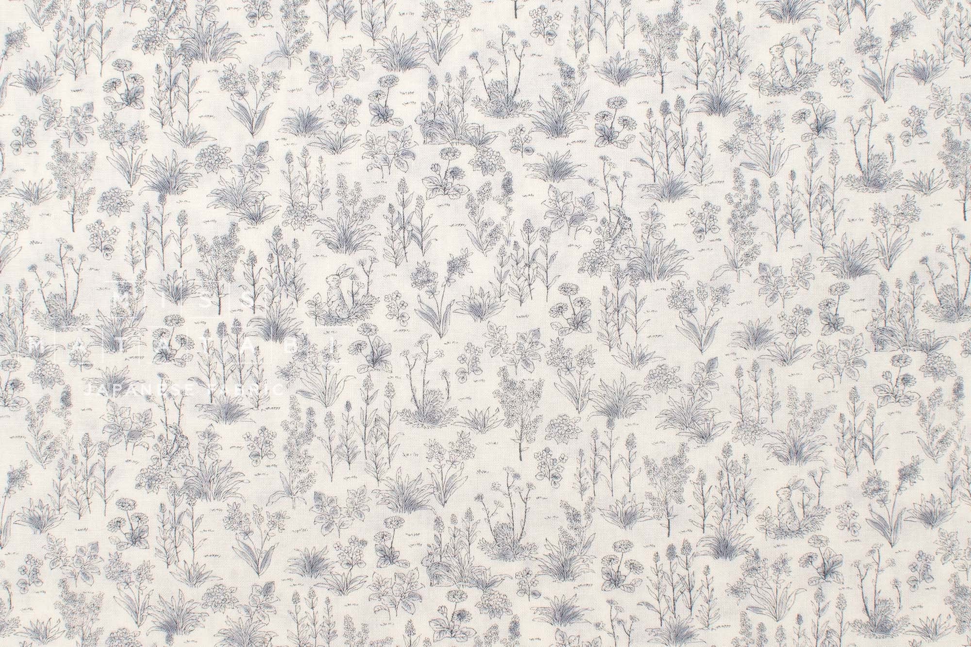 Japanese Fabric Usagi Meadow - C - 50cm