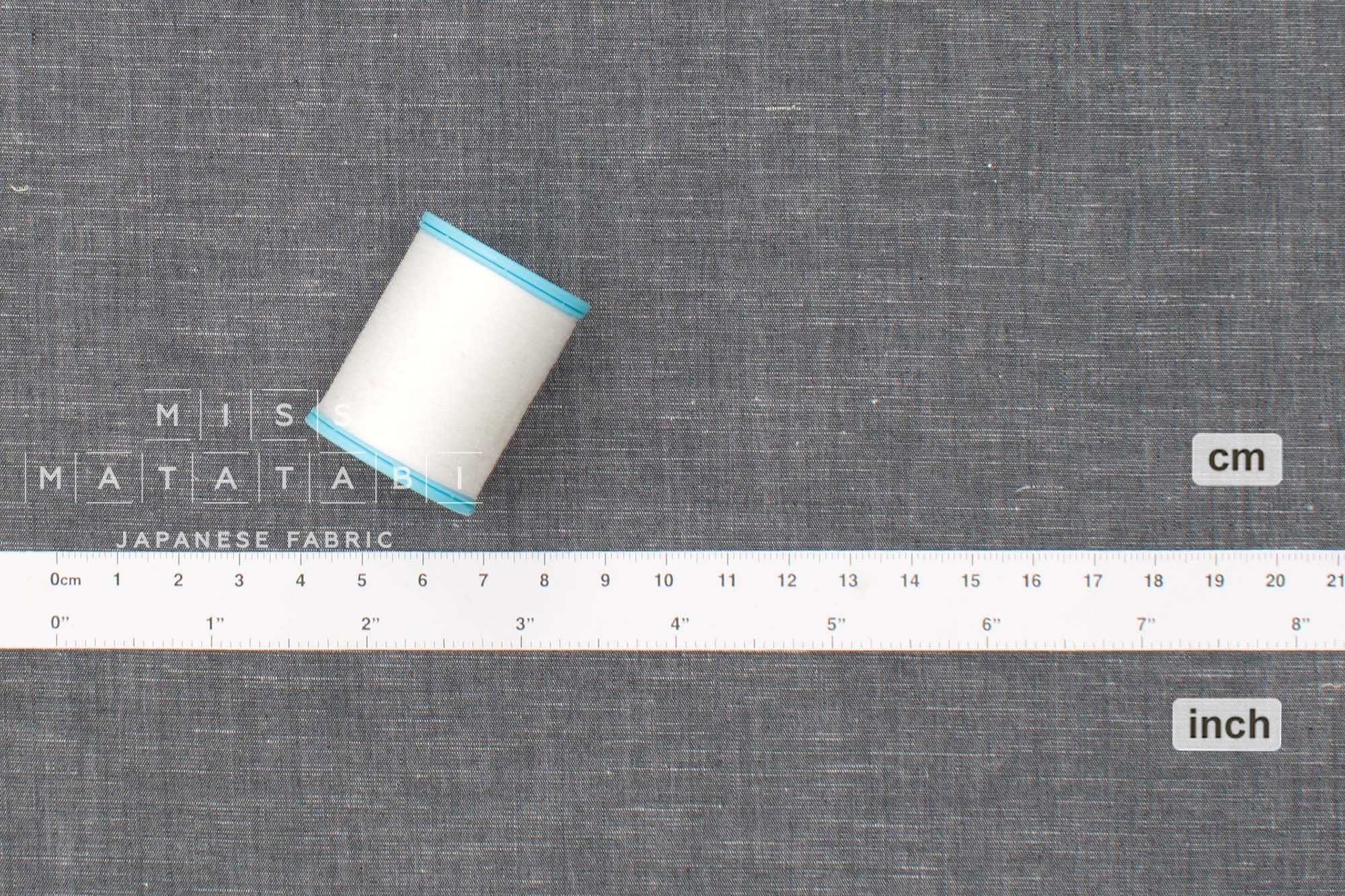 Japanese Fabric Linen Blend Chambray - black chambray -  50cm