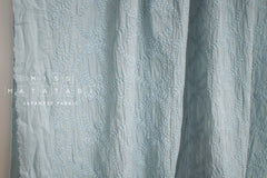 Japanese Fabric Shokunin Collection Sun-Dried Embroidered Cotton Lawn - blue -  50cm