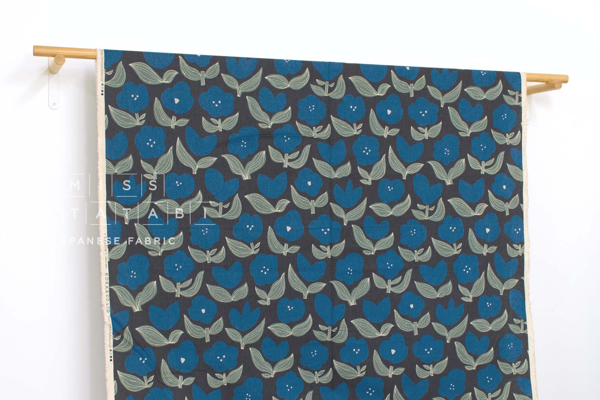 Japanese Fabric Kokka Genki Floral - C - 50cm