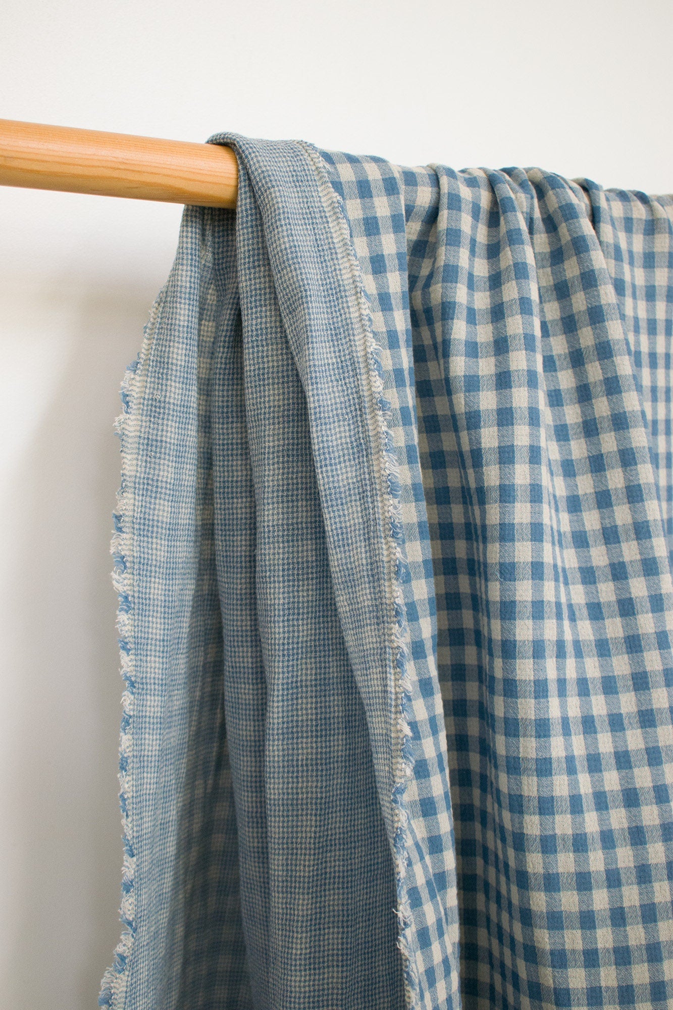 Japanese Fabric Shokunin Collection Yarn-Dyed Gingham - light blue - 50cm