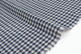 Japanese Fabric Shokunin Collection Yarn-Dyed Gingham - navy - 50cm