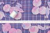 Japanese Fabric Still Life Plaid - purple - 50cm