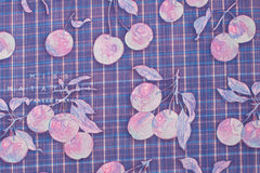 Japanese Fabric Still Life Plaid - purple - 50cm