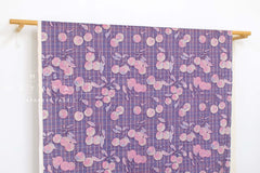 Japanese Fabric Still Life Plaid - purple - 50cm