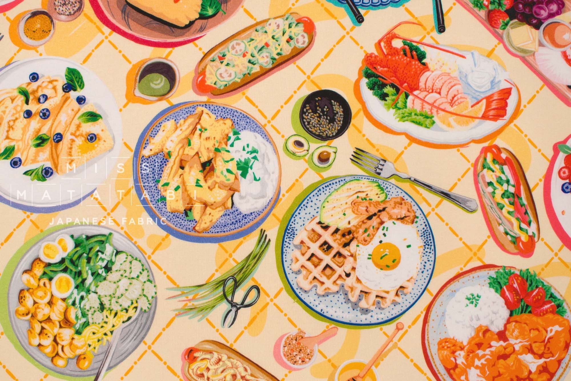Japanese Fabric Time to Eat - 50cm