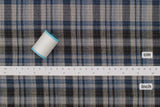 Japanese Fabric Shokunin Collection Yarn-Dyed Plaid and mini gingham - blue - 50cm