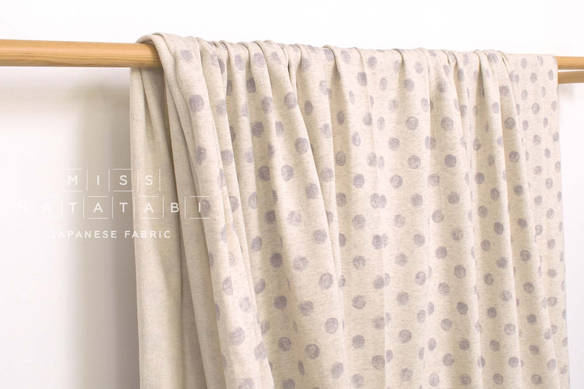 Japanese Fabric Mini French Terry Knit Dots  - B3 - 50cm