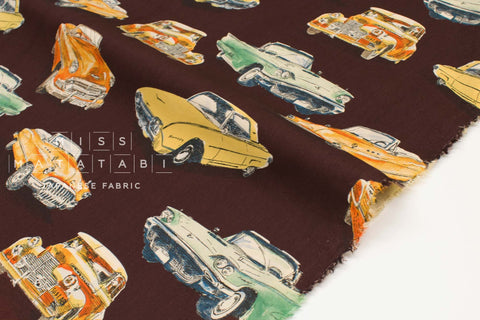 Japanese Fabric Classic Cars - E - 50cm