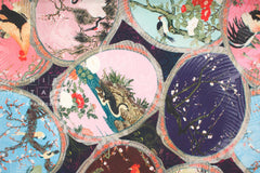 Japanese Fabric Birds of Japan - B - 50cm