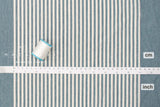 Japanese Fabric Yarn Dyed Stripes I - light denim blue - 50cm