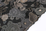Japanese Fabric - Yarn Dyed Jacquard Retro Tsubaki  - black, latte - 50cm