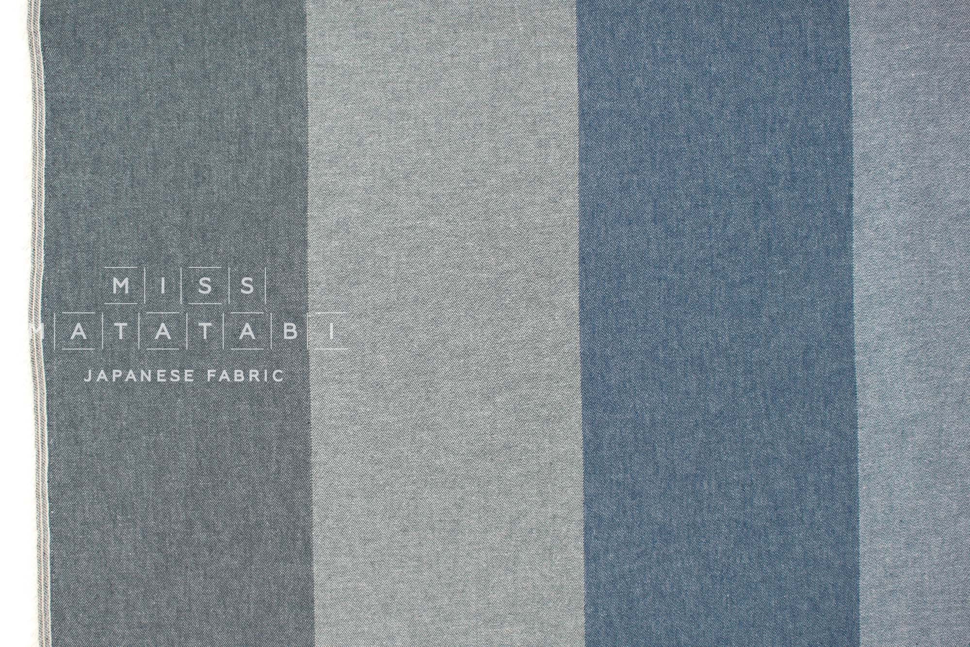 DEADSTOCK Japanese Fabric Yarn Dyed Stripes II - multi denim - 50cm