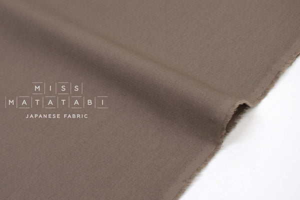 Japanese Fabric Classical Cotton Linen Blend Canvas Solids - taupe - 109 - 50cm
