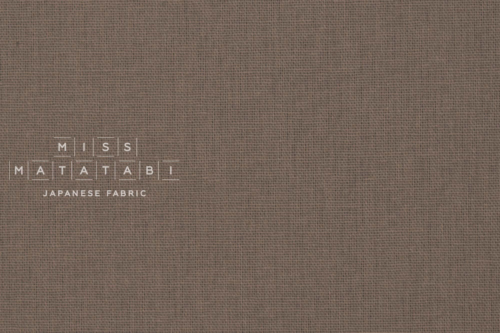 Japanese Fabric Classical Cotton Linen Blend Canvas Solids - taupe - 109 - 50cm
