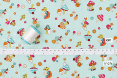 Japanese Fabric Vintage Mushrooms - C - 50cm