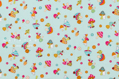 Japanese Fabric Vintage Mushrooms - C - 50cm