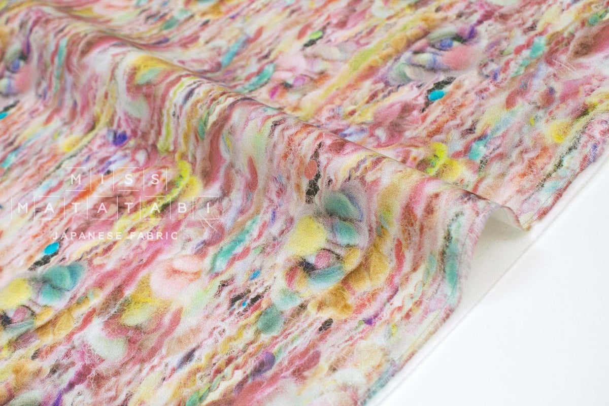 Japanese Fabric Like Wool Print - C - 50cm