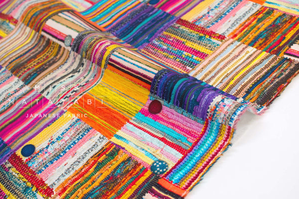 Japanese Fabric Rag Weaving Print - 50cm