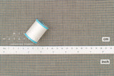 Japanese Fabric Yarn-dyed Houndstooth - khaki, navy - 50cm