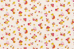 Japanese Fabric Vintage Mushrooms - B - 50cm