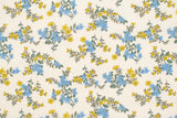 Japanese Fabric Kyoka Floral - blue - 50cm
