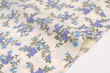 Japanese Fabric Kyoka Floral - purple, blue - 50cm