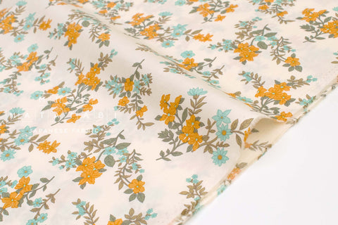 Japanese Fabric Kyoka Floral - orange - 50cm