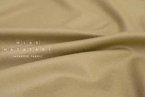 Japanese Fabric 100% Wool Crepe Georgette - camel - 50cm
