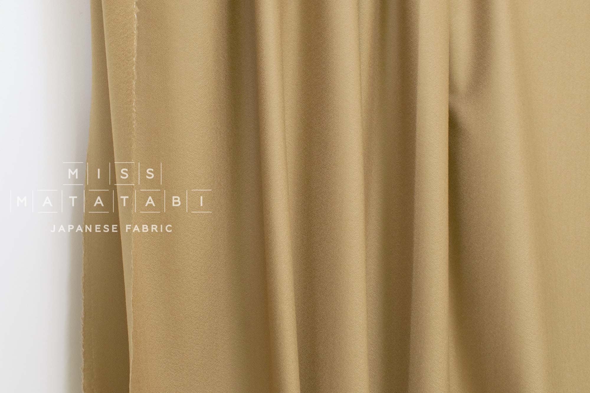 Japanese Fabric 100% Wool Crepe Georgette - camel - 50cm