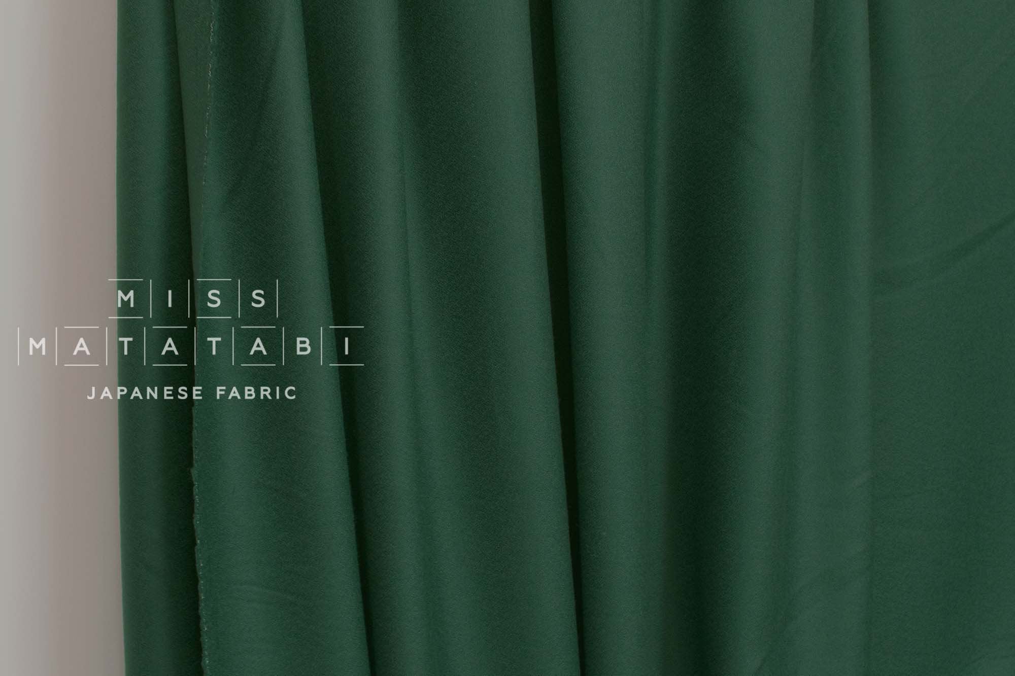 Japanese Fabric 100% Wool Crepe Georgette - green - 50cm