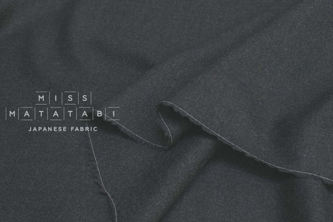 Japanese Fabric 100% Wool Crepe Georgette - charcoal - 50cm