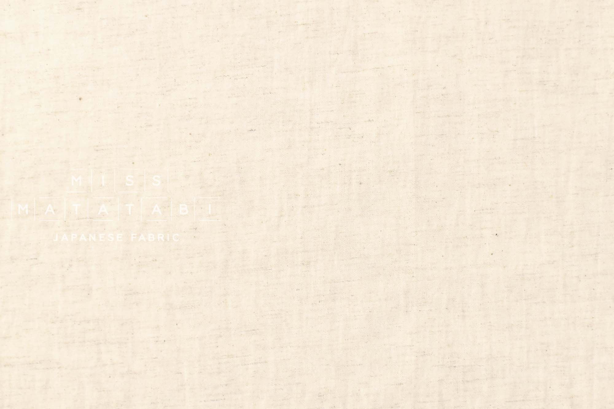 Japanese Fabric Washed Linen Blend Solids - unbleached - 50cm