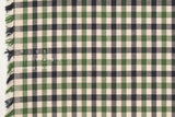 Japanese Fabric Yarn-dyed Plaid Check - green, navy, cream - 50cm