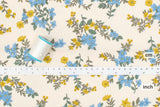 Japanese Fabric Kyoka Floral - blue - 50cm