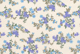 Japanese Fabric Kyoka Floral - purple, blue - 50cm