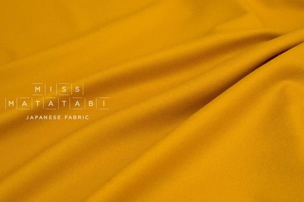 Japanese Fabric 100% Wool Crepe Georgette - bright mustard - 50cm