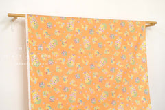 Japanese Fabric Retro Kittens In Baskets - orange - 50cm