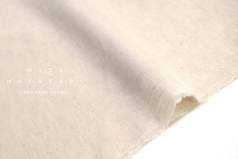 Japanese Fabric Washed Linen Blend Solids - unbleached - 50cm