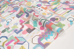 Japanese Fabric Pixel Graphics - multi II - 50cm