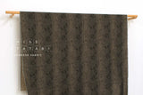 Japanese Fabric Yarn Dyed Woven Vines Jacquard  - black, latte - 50cm