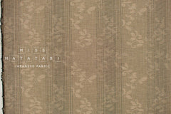 Japanese Fabric Yarn Dyed Woven Vines Jacquard  - black, latte - 50cm