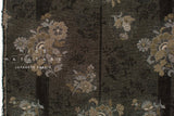 Japanese Fabric Yarn Dyed Woven Naomi Jacquard  - black, latte - 50cm