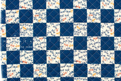 Japanese Quilted Cotton Tombo Dragonfly - indigo blue - 50cm