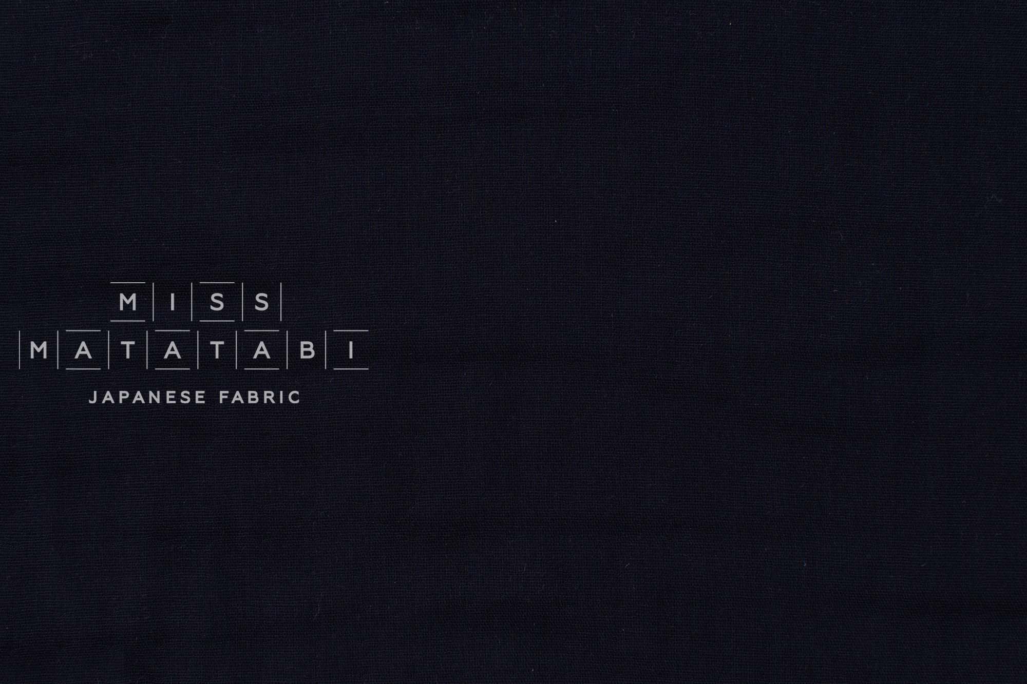 Japanese Fabric Solid 4-layer gauze - dark navy - 50cm
