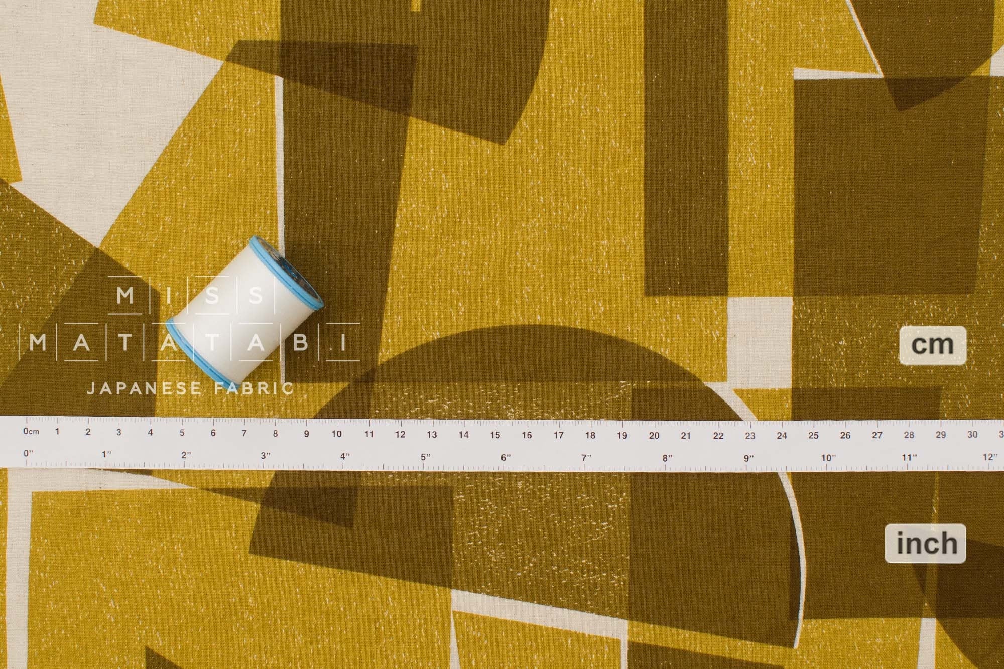 Japanese Fabric Architecture Linen Blend - mustard - 50cm