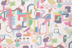 Japanese Fabric Pixel Graphics - multi II - 50cm